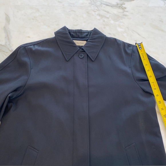 CALVIN KLEIN COLLECTION LIGHTWEIGHT SILK COAT 6 - Picture 13 of 16